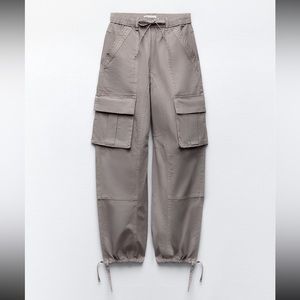 Zara Topstitch Cargo Pants